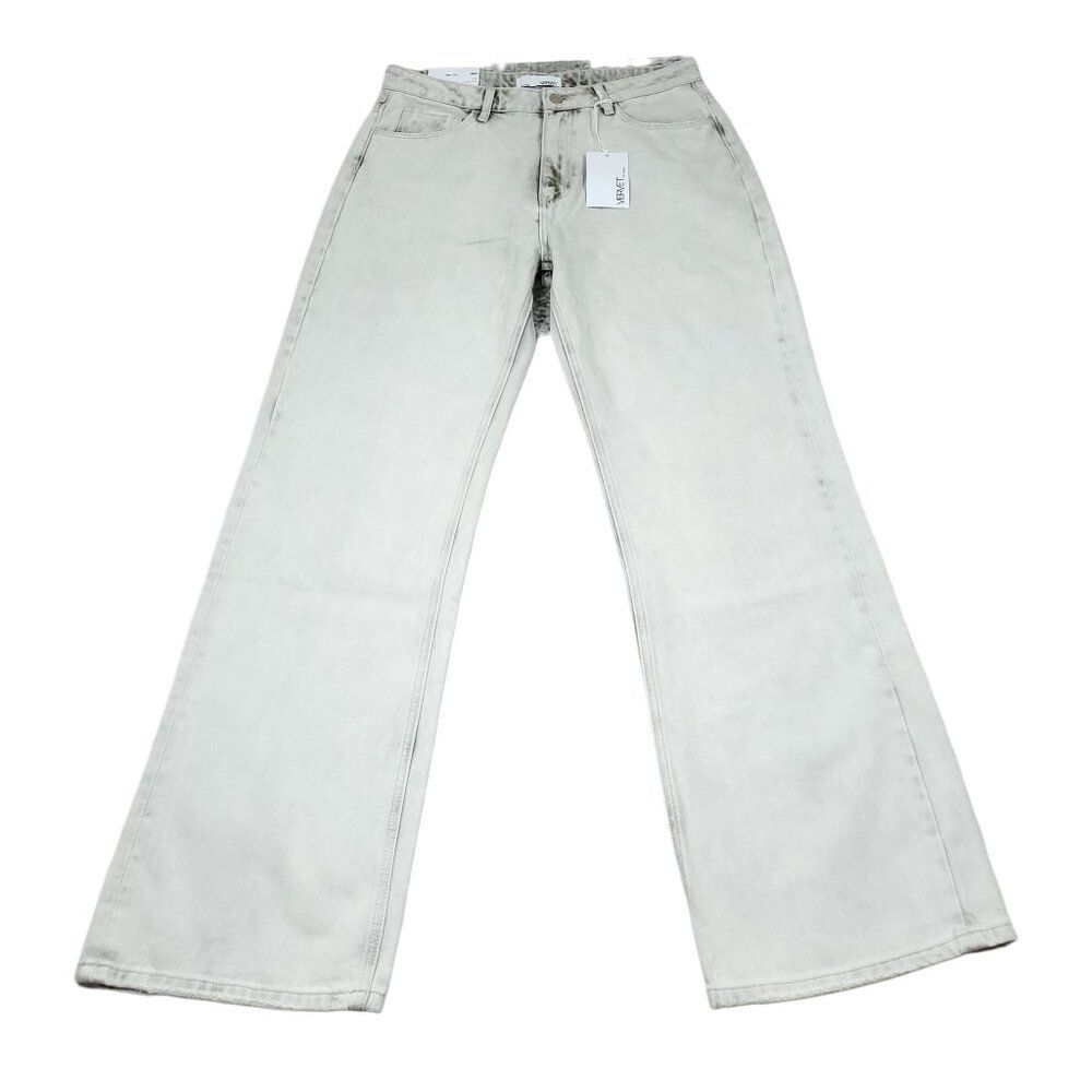 Vervet by Flying Monkey - Leslie 90’s Vintage Flare Wide Leg Gray Jeans